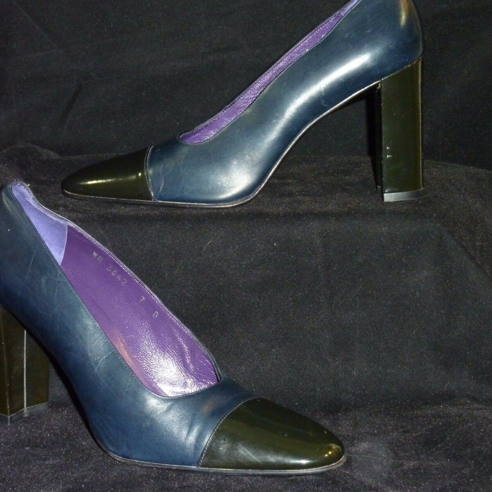 RALPH LAUREN ITALY CLASSIC Shoes Purple Blue Black